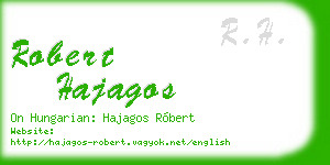 robert hajagos business card